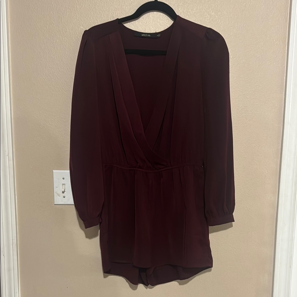 Elegant Maroon Wrap Romper